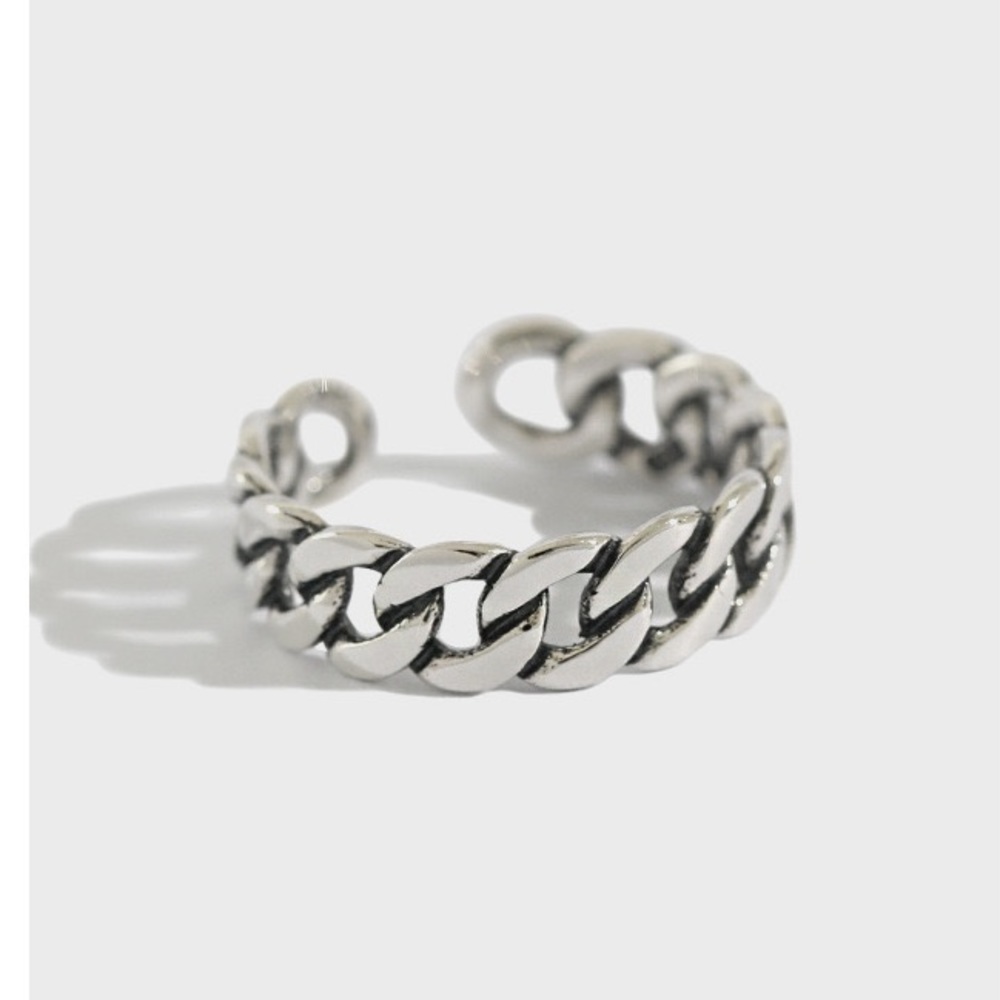 Silver Chain Ring, Twisty Silver Ring, twisted Ring Silver, Stacking Ring Silver